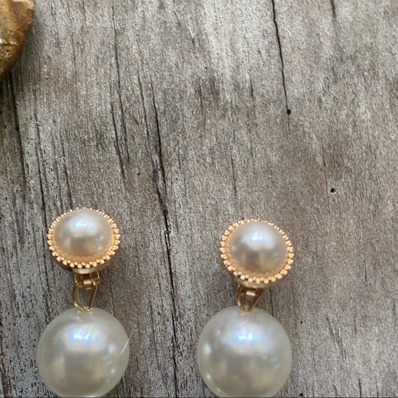 Zara Pearl Drop Statement Earrings - Picture 4 of 4